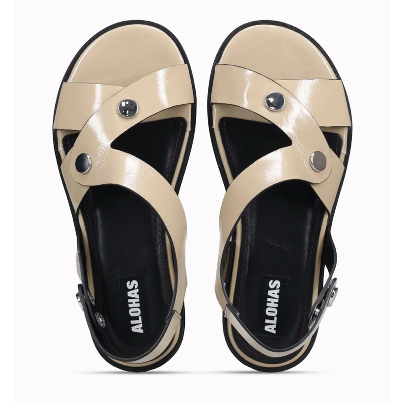 Alohas Women's Mindy Sandal In Tan/Stone/Natural